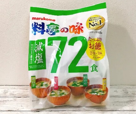 マルコメ 料亭の味 減塩みそ汁(72食入)【賞味期限:2024/12】